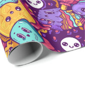 Kawaii Food Wrapping Paper Geschenkpapier (Rolleneckpunkt)