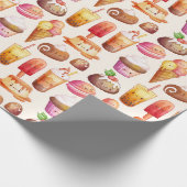 Kawaii Food Wrapping Paper Geschenkpapier (Ecke)