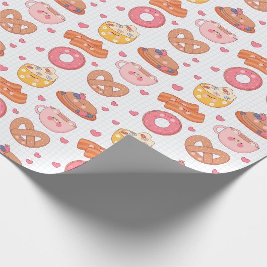 Kawaii Food Wrapping Paper Geschenkpapier (Ecke)