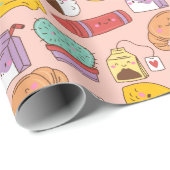 Kawaii Food Wrapping Paper Geschenkpapier (Rolleneckpunkt)