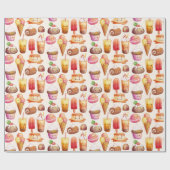 Kawaii Food Wrapping Paper Geschenkpapier (Flach)