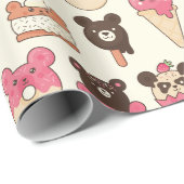 Kawaii Food Wrapping Paper Geschenkpapier (Rolleneckpunkt)