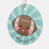 Kawaii Football Ball Kids Player's Name Team Jahr Keramik Ornament (Links)