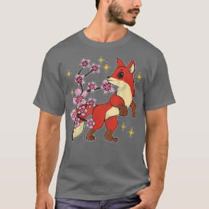 Kawaii Forest Animal for Lover Sakura Cherry Bloss T-Shirt