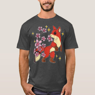 Kawaii Forest Animal for Lover Sakura Cherry Bloss T-Shirt