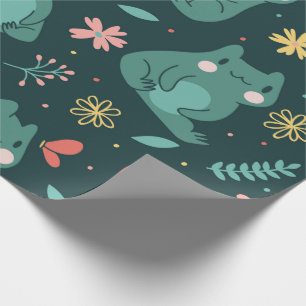 Kawaii Forest Frosch Wrapping Paper Geschenkpapier