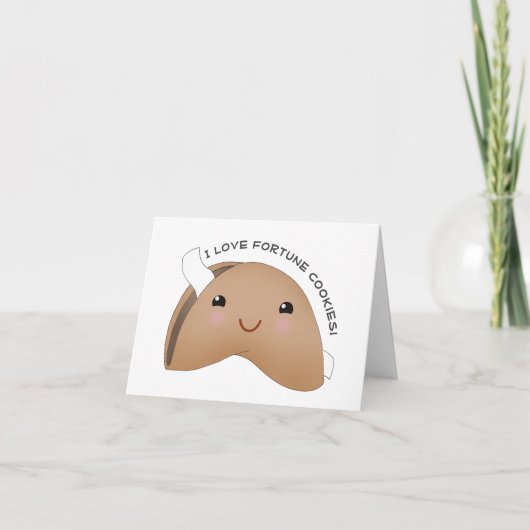 Kawaii Fortune Cookie Day Karte (Vorderseite)