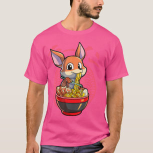 Kawaii Fox Eating Ramen Japanisch Noodle Anime Fox T-Shirt