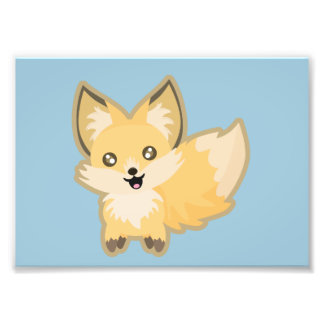 Kawaii Fox Fotodruck