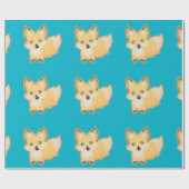 Kawaii Fox Geschenkpapier (Flach)