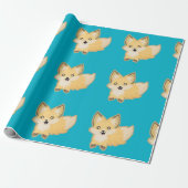 Kawaii Fox Geschenkpapier (Ungerollt)