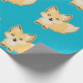 Kawaii Fox Geschenkpapier (Ecke)