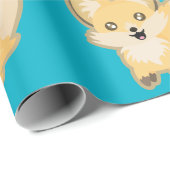 Kawaii Fox Geschenkpapier (Rolleneckpunkt)