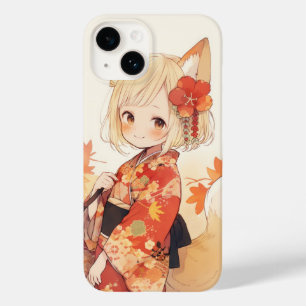 Kawaii Fox mit Kimono Case-Mate iPhone 14 Hülle