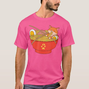 Kawaii Fox mit Ramen T-Shirt