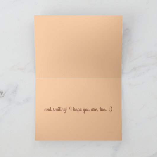 Kawaii Fox - Thinking of You Karte (Innenseite)