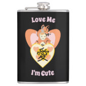 Kawaii Foxy Cosplay Liebe Herz Flachmann (Vorderseite)