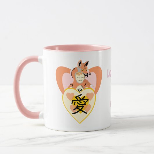 Kawaii Foxy Cosplay Liebe Herz Tasse (Links)