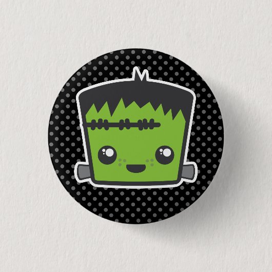 Kawaii Frankenstein Button (Vorderseite)