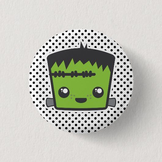 Kawaii Frankenstein Button (Vorderseite)