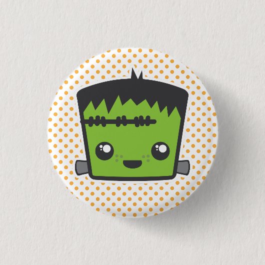Kawaii Frankenstein Button (Vorderseite)