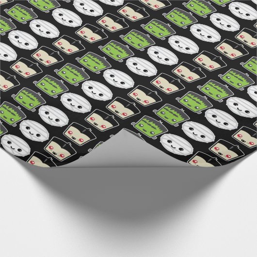 Kawaii Frankenstein Geschenkpapier (Ecke)
