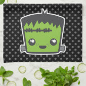 Kawaii Frankenstein Kitchen Handtuch (Gefaltet)
