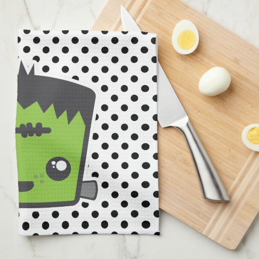 Kawaii Frankenstein Kitchen Handtuch (Viertel Falte)