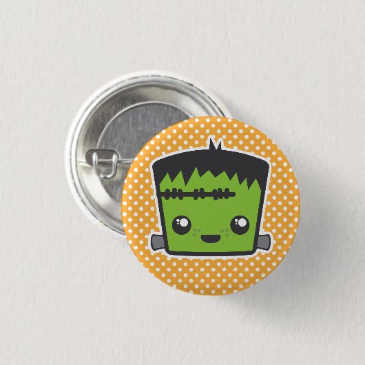 Kawaii Frankenstein Knopf Button (Vorne & Hinten)