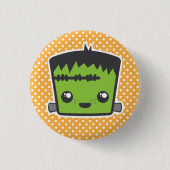 Kawaii Frankenstein Knopf Button (Vorderseite)