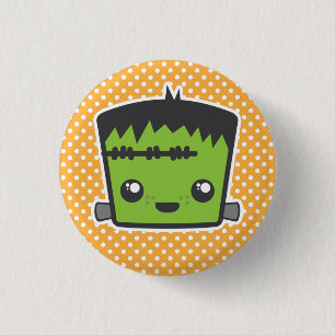 Kawaii Frankenstein Knopf Button