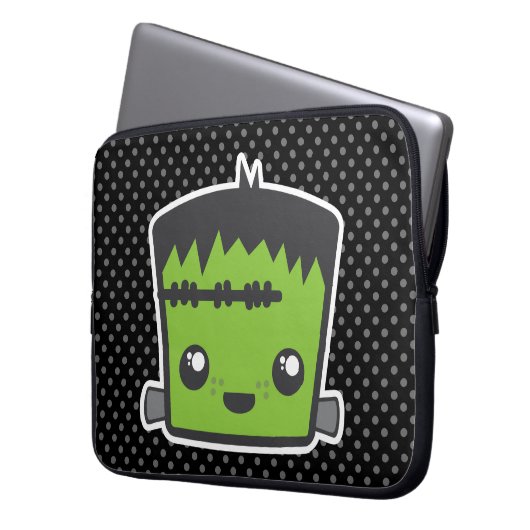 Kawaii Frankenstein Laptop Sleeve (Vorderseite Links)