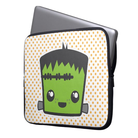 Kawaii Frankenstein Laptop Sleeve (Vorderseite Links)
