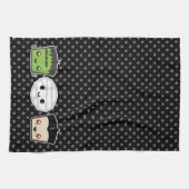 Kawaii Frankenstein Mummy Dracula Kitchen Handtuch (Horizontal)