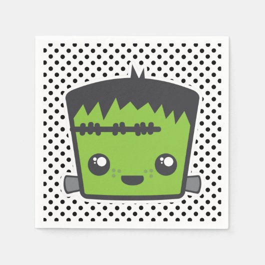Kawaii Frankenstein Napkins Serviette (Vorderseite)