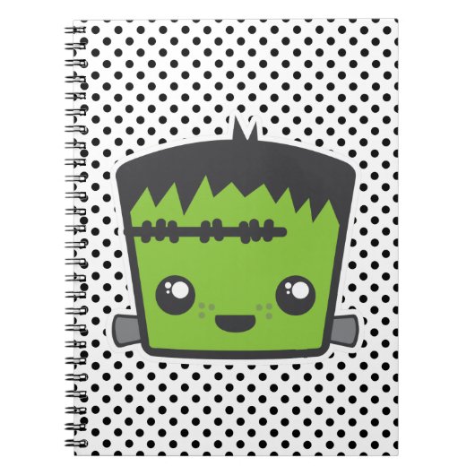 Kawaii Frankenstein Notebook Notizblock (Vorderseite)