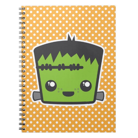 Kawaii Frankenstein Notebook Notizblock (Vorderseite)