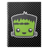 Kawaii Frankenstein Notebook Notizblock (Vorderseite)