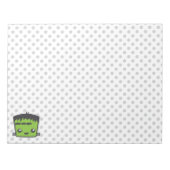 Kawaii Frankenstein Notepad Notizblock (Vorderseite)
