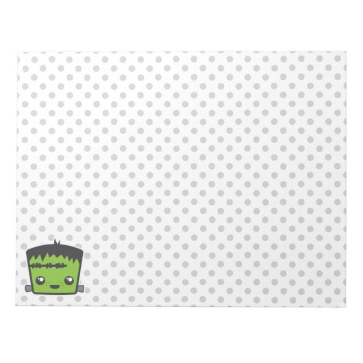 Kawaii Frankenstein Notepad Notizblock (Vorderseite)