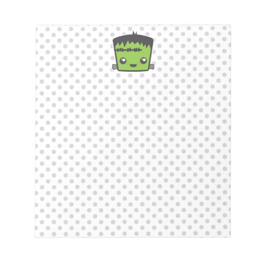 Kawaii Frankenstein Notepad Notizblock (Vorderseite)