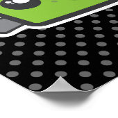 Kawaii Frankenstein Poster Print (Ecke)