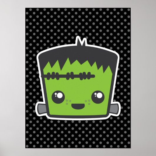 Kawaii Frankenstein Poster Print (Vorne)