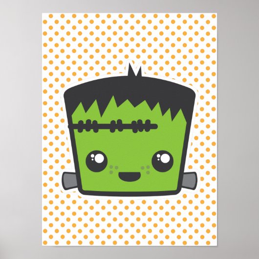 Kawaii Frankenstein Poster Print (Vorne)