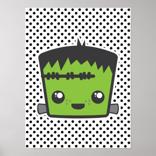 Kawaii Frankenstein Poster Print (Vorne)