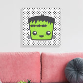 Kawaii Frankenstein Wrapped Canvas Leinwanddruck (Insitu (Wohnzimmer))