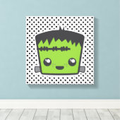 Kawaii Frankenstein Wrapped Canvas Leinwanddruck (Insitu (Holzboden))