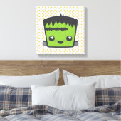 Kawaii Frankenstein Wrapped Canvas Leinwanddruck (Insitu (Schlafzimmer))