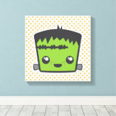 Kawaii Frankenstein Wrapped Canvas Leinwanddruck (Insitu (Holzboden))
