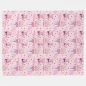 Kawaii Freakshake Pattern - Pastel Lila Fleecedecke (Vorderseite (Horizontal))
